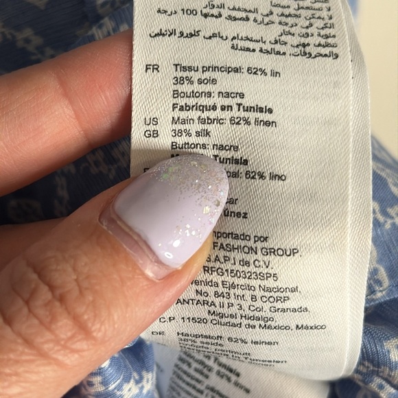 Sandro Emilian Printed Silk Blend Mini Dress Size 38/6 - Picture 5 of 8